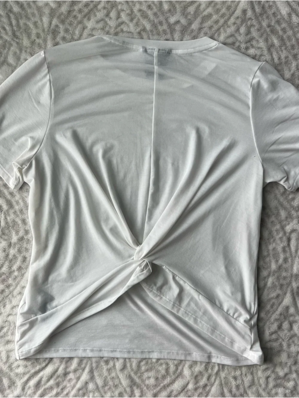 The North Face Women's White Crewneck Tee with Tie Knot Back | Size S - Picture 8 of 10